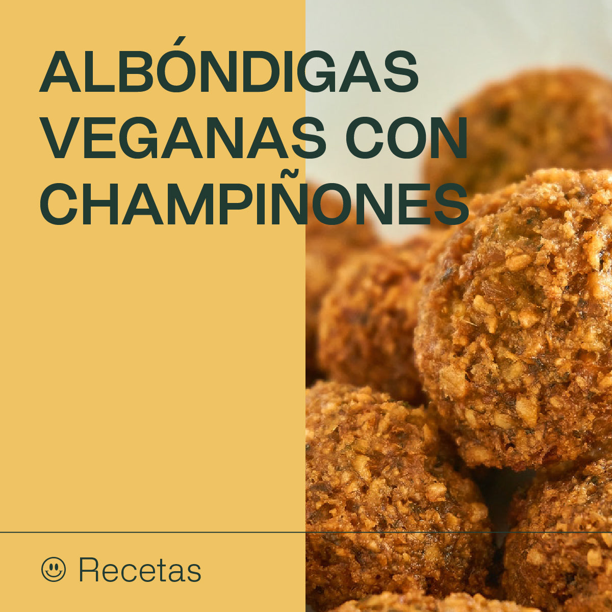 Albóndigas veganas con champiñones