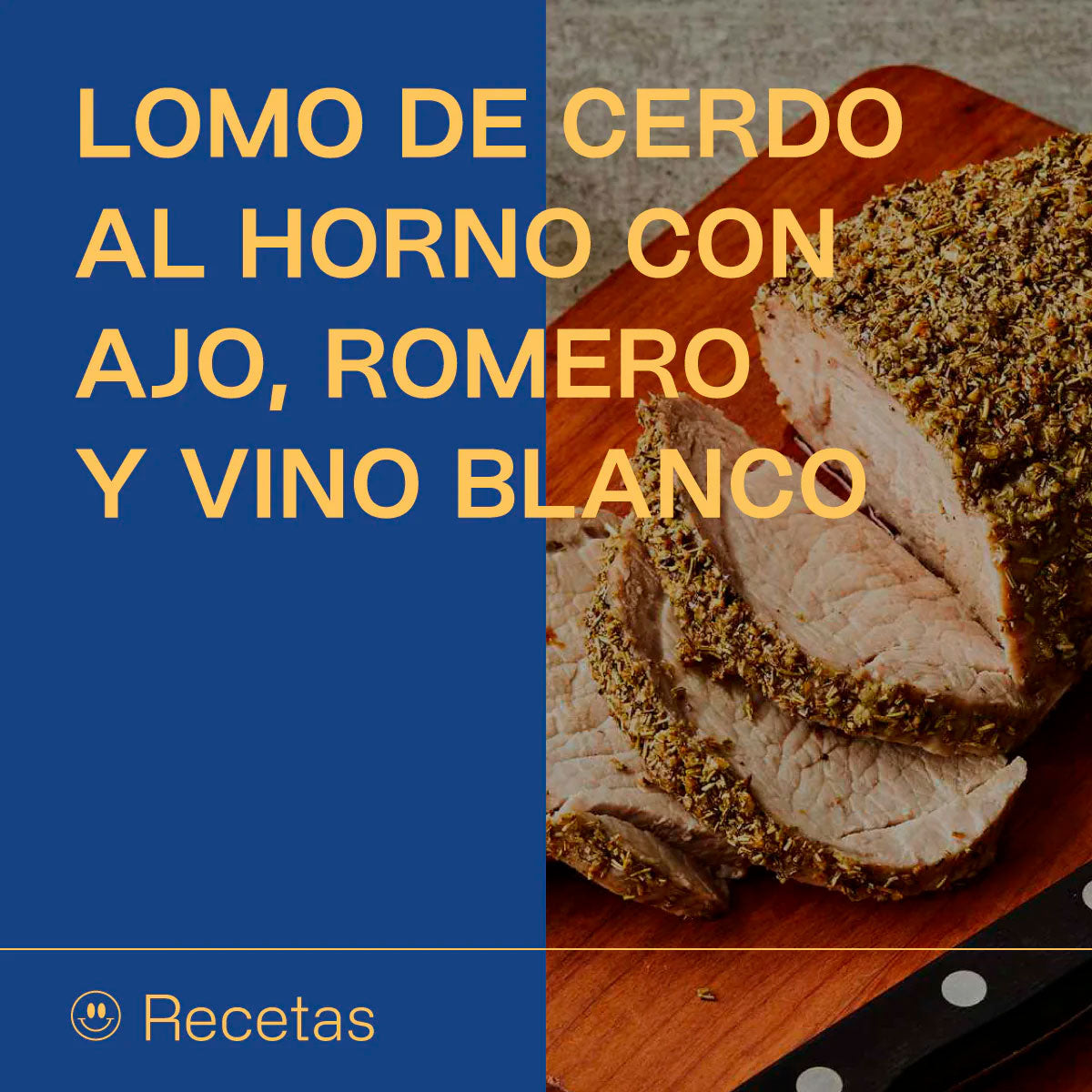 Lomo de cerdo al horno con ajo, romero y vino blanco