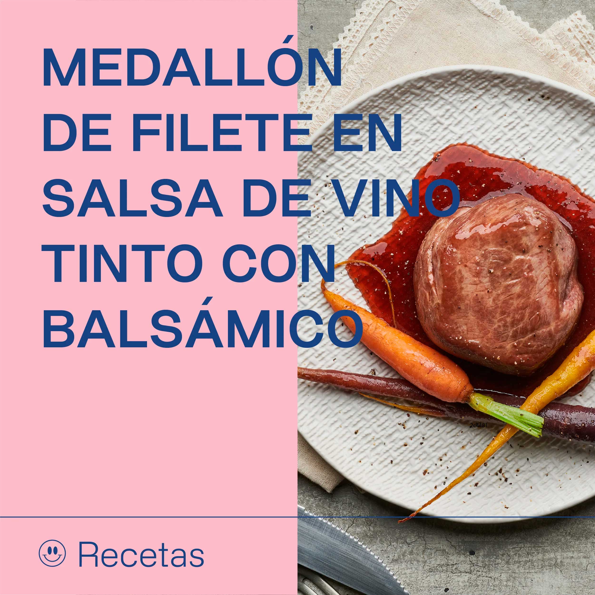 Medallón de filete en salsa de vino tinto con balsámico
