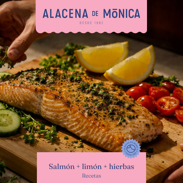 Salmón al limón y hierbas