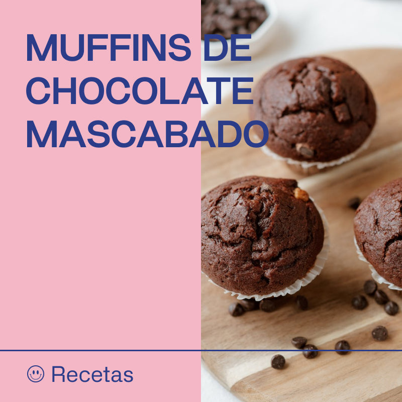 Muffins de chocolate mascabado