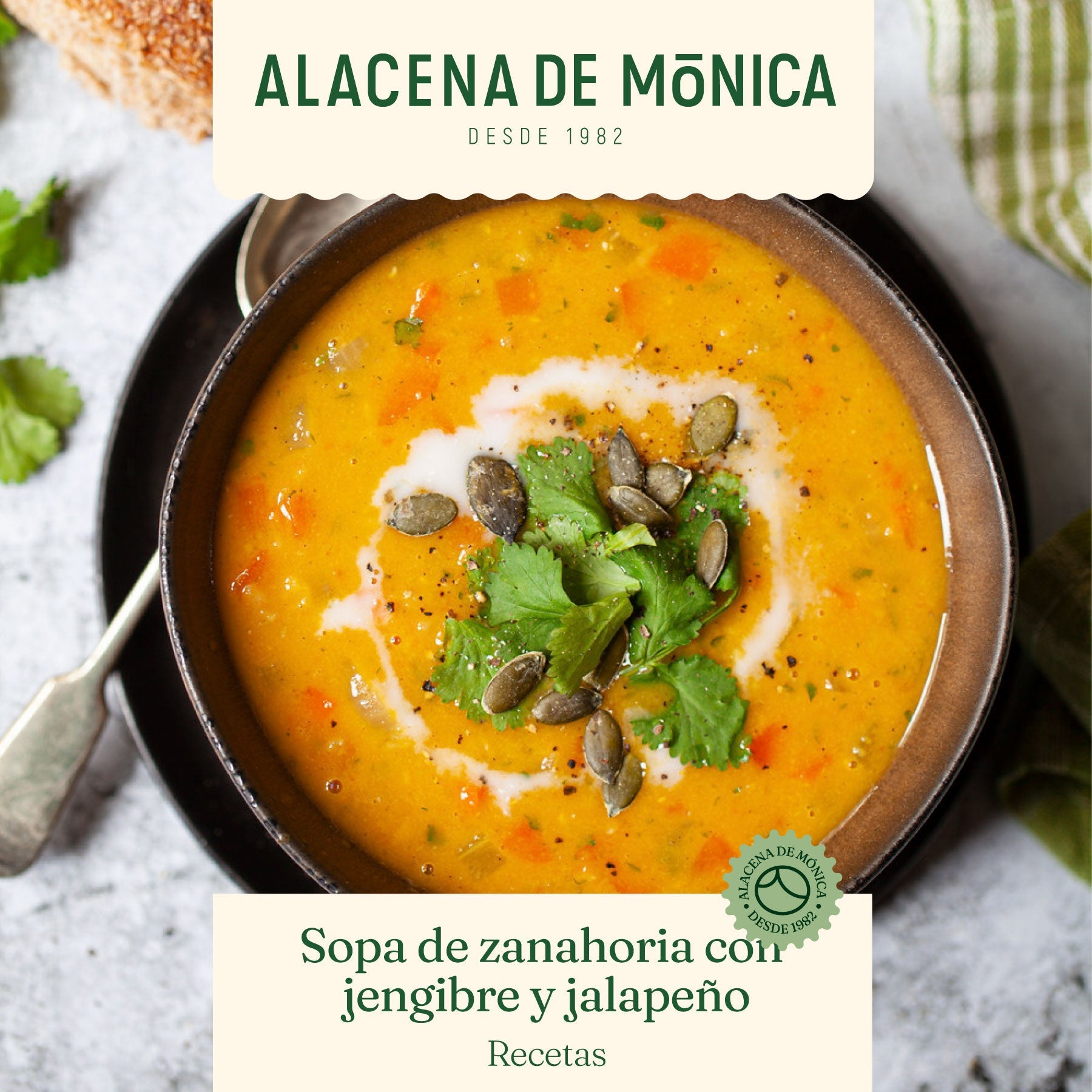 Sopa de Zanahorias con Jengibre y Jalapeño
