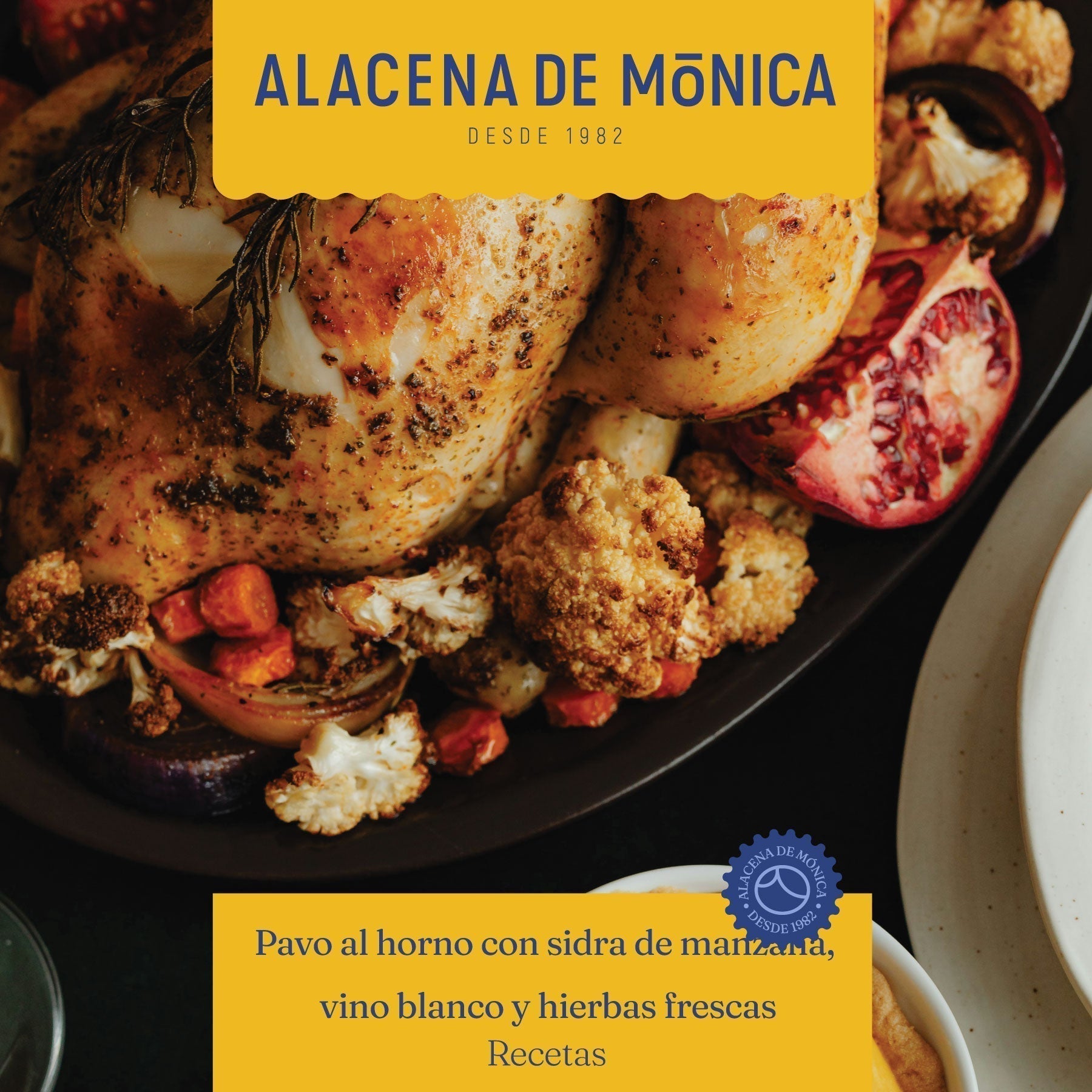 Pavo al Horno con Sidra de Manzana, Vino Blanco y Hierbas Frescas