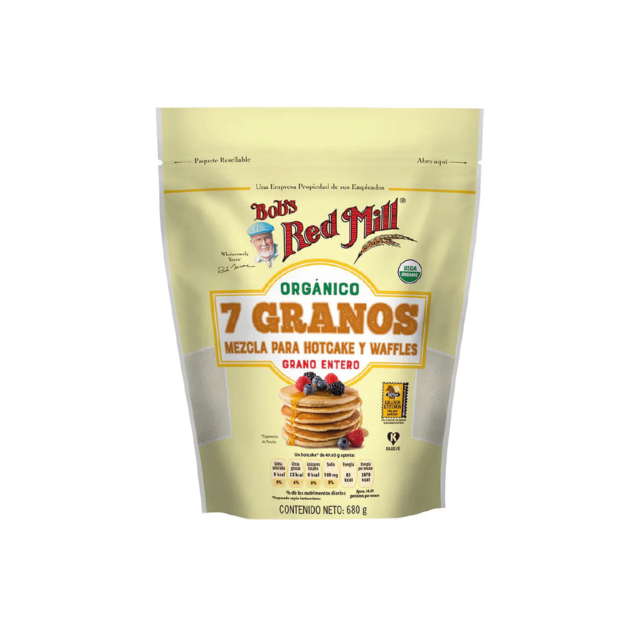 Mezcla Orgánica de 7 granos para Hotcakes y Waffles  Bob´s Red Mill