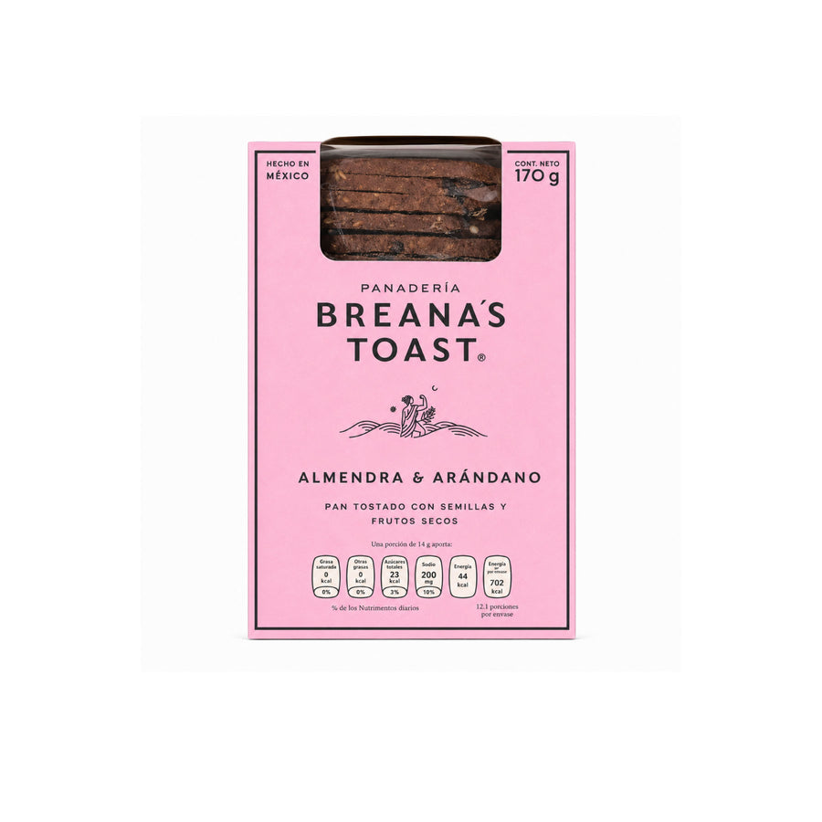 Pan Tostado Almendra y Arándano Breana's Toast