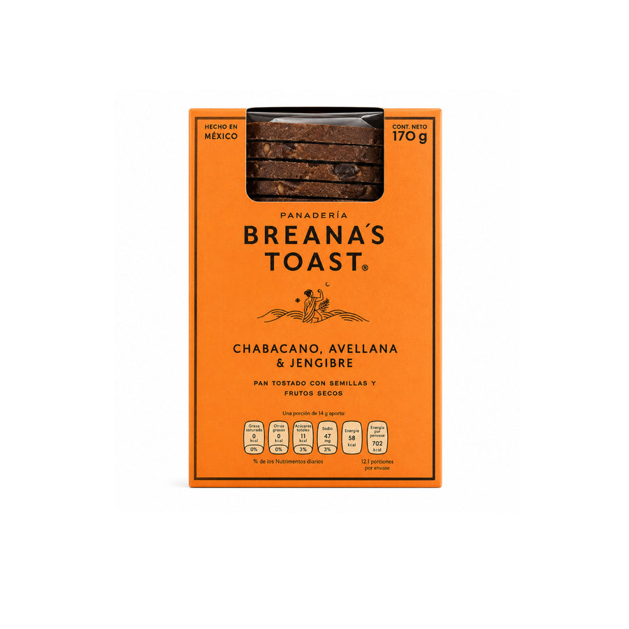 Pan Tostado Chabacano Avellana y Jengibre Breana's Toast