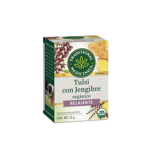 Té Orgánico de Tulsi con jengibre Traditional Medicinals