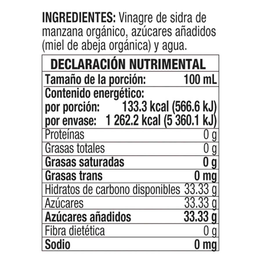 Vinagre Orgánico de Sidra de Manzana con Miel Bragg