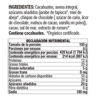 Barra de Avena con Crema de Cacahuate Orgánico y Chocolate sin Gluten