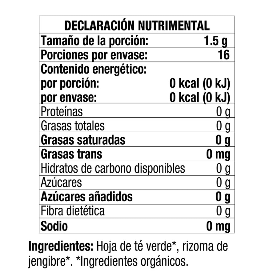 Té Verde Orgánico con Jengibre Traditional Medicinals